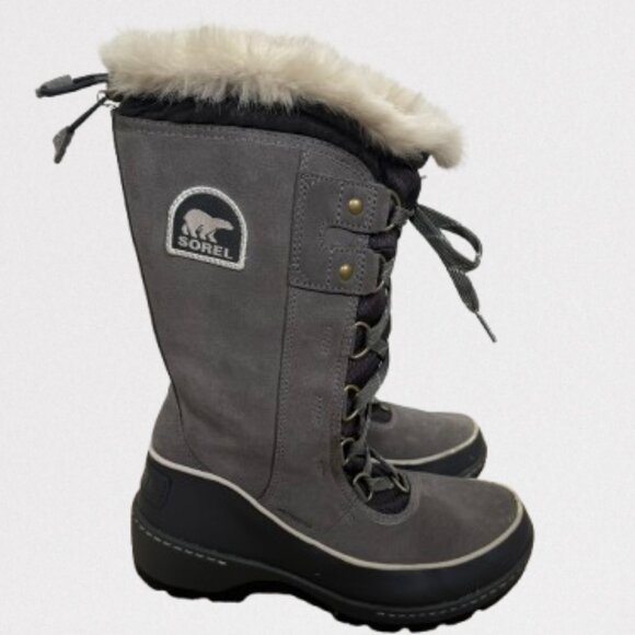 SOREL Tivoli III High Waterproof Winter Boots Cloud Grey Size 7 - Picture 3 of 11